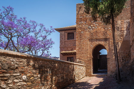Malaga, Spain - May 18, 2019: Puerta de la Boveda (Vault Gate) at Alcazaba Fortress - Malaga, Andalusia, Spainのeditorial素材