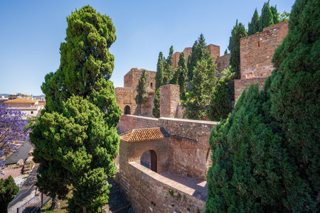 Malaga, Spain - May 18, 2019: Alcazaba Fortress - Malaga, Andalusia, Spainのeditorial素材