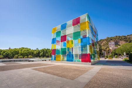 Malaga, Spain - May 18, 2019: Center Pompidou Malaga - Malaga, Andalusia, Spainのeditorial素材