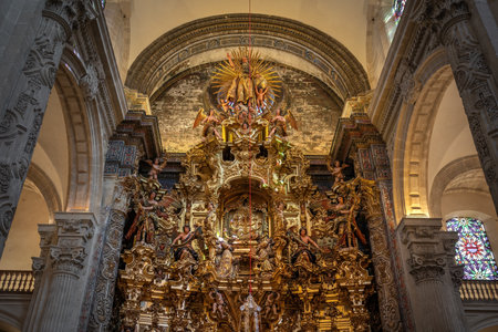 Seville, Spain - Apr 4, 2019: Sacramental Chapel Altar at Church of the Divine Savior (Iglesia del Divino Salvador) Interior - Seville, Andalusia, Spainのeditorial素材