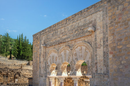 House of Jafar (Casa de Yafar) at Medina Azahara (Madinat al-Zahra) - Cordoba, Andalusia, Spainの写真素材