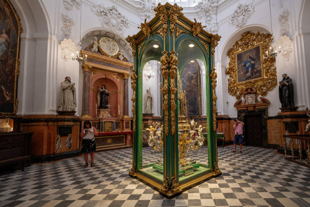 Cordoba, Spain - Jun 10, 2019: Chapel of Santa Teresa (Treasure Room) at MosqueâCathedral of Cordoba Interior - Cordoba, Andalusia, Spainのeditorial素材