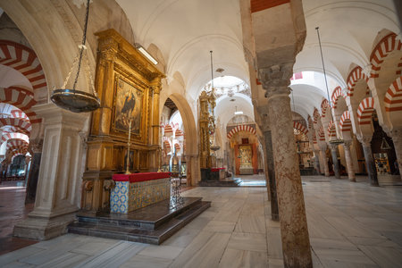Cordoba, Spain - Jun 10, 2019: Altar of Santa Marta at MosqueâCathedral of Cordoba Interior - Cordoba, Andalusia, Spainのeditorial素材