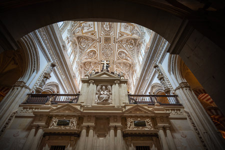 Cordoba, Spain - Jun 10, 2019: Retrochoir at MosqueâCathedral of Cordoba Interior - Cordoba, Andalusia, Spainのeditorial素材
