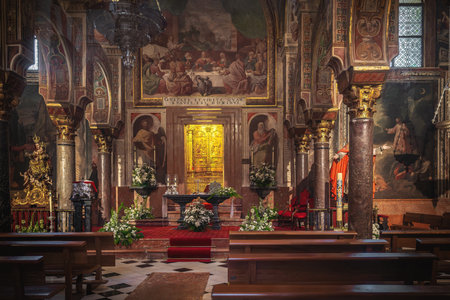 Cordoba, Spain - Jun 10, 2019: Parroquia del Sagrario Chapel at MosqueâCathedral of Cordoba Interior - Cordoba, Andalusia, Spainのeditorial素材