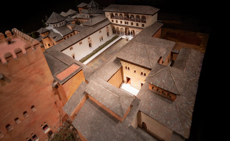 Cordoba, Spain - Jun 11, 2019: Alhambra Model at Alive Museum of Al-Andalus in Calahorra Tower - Cordoba, Andalusia, Spainのeditorial素材
