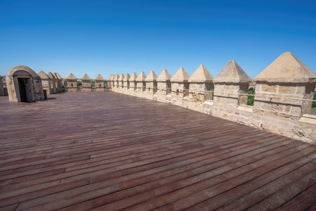 Cordoba, Spain - Jun 11, 2019: Terrace of Calahorra Tower - Cordoba, Andalusia, Spainのeditorial素材