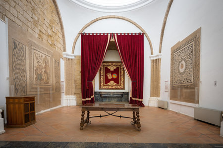 Cordoba, Spain - Jun 11, 2019: Hall of Mosaics at Alcazar de los Reyes Cristianos - Cordoba, Andalusia, Spainのeditorial素材