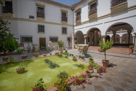Cordoba, Spain - Jun 12, 2019: Archaeological and Ethnological Museum of Cordoba Courtyard - Cordoba, Andalusia, Spainのeditorial素材