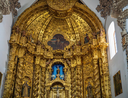 Cordoba, Spain - Jun 12, 2019: Church of San Francisco Altar - Route of the Fernandine Churches - Cordoba, Andalusia, Spainのeditorial素材