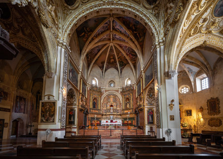 Cordoba, Spain - Jun 12, 2019: Church of San Agustin Interior - Route of the Fernandine Churches - Cordoba, Andalusia, Spainのeditorial素材