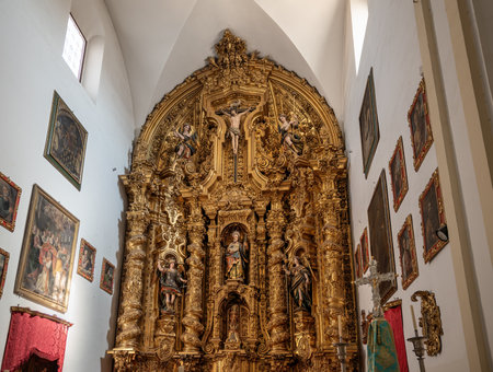 Cordoba, Spain - Jun 12, 2019: Church of San Andres Altar - Route of the Fernandine Churches - Cordoba, Andalusia, Spainのeditorial素材