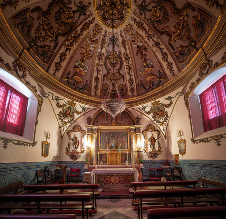 Cordoba, Spain - Jun 12, 2019: Sagrario Chapel at Santa Marina Church - Route of the Fernandine Churches - Cordoba, Andalusia, Spainのeditorial素材