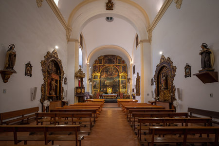 Cordoba, Spain - Jun 12, 2019: Carmen de Puerta Nueva Church Interior - Route of the Fernandine Churches - Cordoba, Andalusia, Spainのeditorial素材