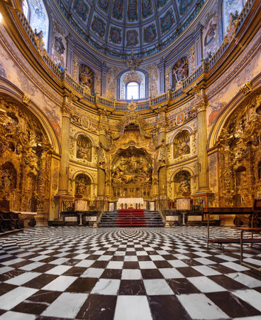 Ubeda, Spain - Jun 2, 2019: High Altar of Holy Chapel of the Savior (Sacra Capilla del Salvador) - Ubeda, Jaen, Spainのeditorial素材
