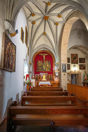 Jaen, Spain - Jun 1, 2019: La Magdalena Church Interior - Jaen, Spainのeditorial素材