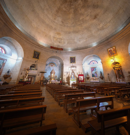 Montefrio, Spain - May 28, 2019: Interior of La Encarnacion Church - Montefrio, Andalusia, Spainのeditorial素材