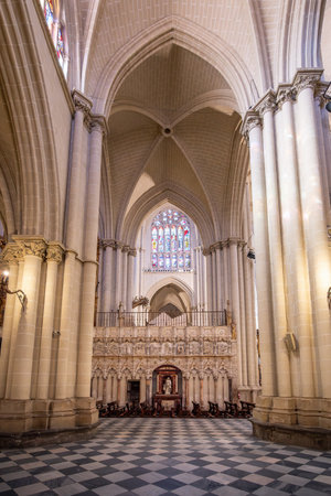 Toledo, Spain - Mar 26, 2019: Toledo Cathedral Interior and Retrochoir - Toledo, Spainのeditorial素材