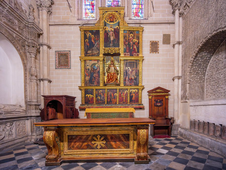 Toledo, Spain - Mar 26, 2019: Chapel of Saint Eugene (San Eugenio) at Toledo Cathedral Interior - Toledo, Spainのeditorial素材