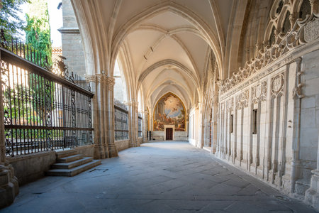 Toledo, Spain - Mar 26, 2019: Cloister of Toledo Cathedral - Toledo, Spainのeditorial素材