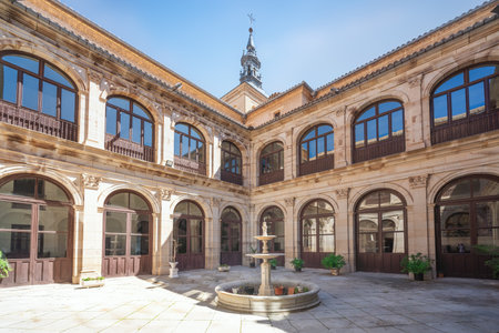 Toledo, Spain - Mar 27, 2019: Real Colegio de Doncellas Nobles (Royal College of Noble Maidens) Courtyard - Toledo, Spainのeditorial素材