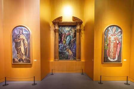 Toledo, Spain - Mar 29, 2019: The Immaculate Conception of El Greco at Santa Cruz Museum Interior - Toledo, Spainのeditorial素材