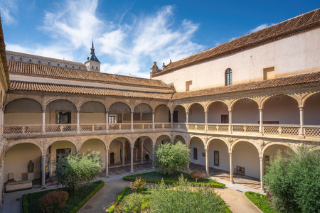 Toledo, Spain - Mar 29, 2019: Santa Cruz Museum Courtyard - Toledo, Spainのeditorial素材