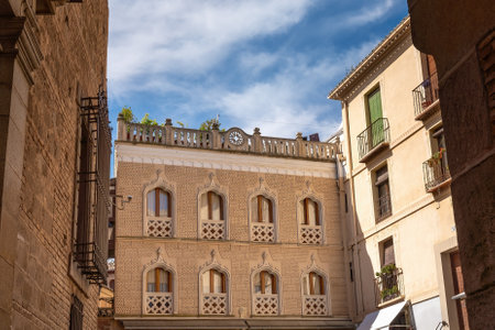 Buildings at Plaza Consistorio Square - Toledo, Spainの写真素材