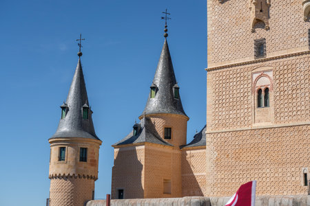 Segovia, Spain - Mar 14, 2019: Alcazar of Segovia Towers - Segovia, Spainのeditorial素材