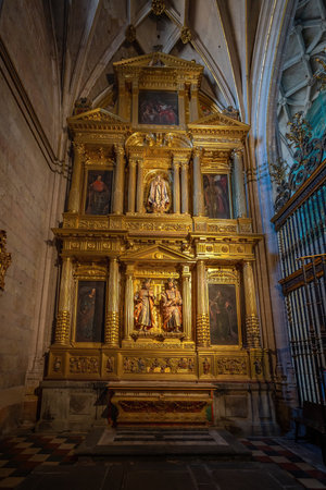 Segovia, Spain - Mar 14, 2019: Chapel of Saints Cosmas and Damian (San Cosme y San Damian) at Segovia Cathedral - Segovia, Spainのeditorial素材