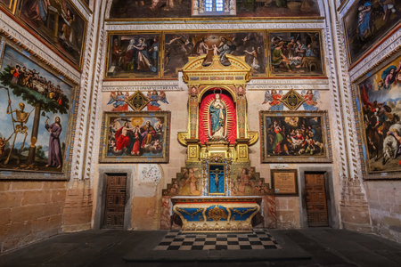 Segovia, Spain - Mar 14, 2019: Chapel of The Immaculate Conception (La Concepcion) at Segovia Cathedral - Segovia, Spainのeditorial素材