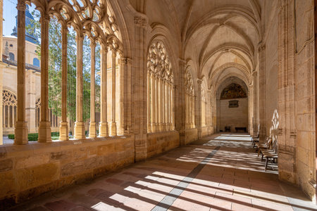 Segovia, Spain - Mar 14, 2019: Cloister at Segovia Cathedral - Segovia, Spainのeditorial素材