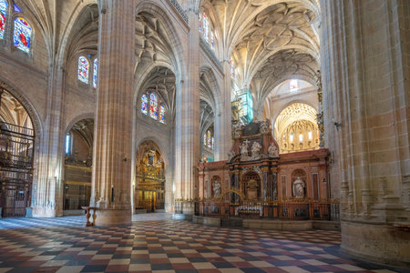 Segovia, Spain - Mar 14, 2019: Retrochoir at Segovia Cathedral - Segovia, Spainのeditorial素材