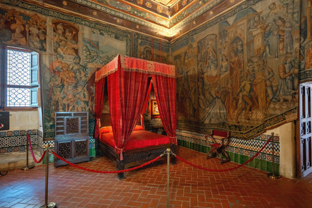 Segovia, Spain - Mar 14, 2019: Royal Chamber at Alcazar of Segovia Interior - Segovia, Spainのeditorial素材