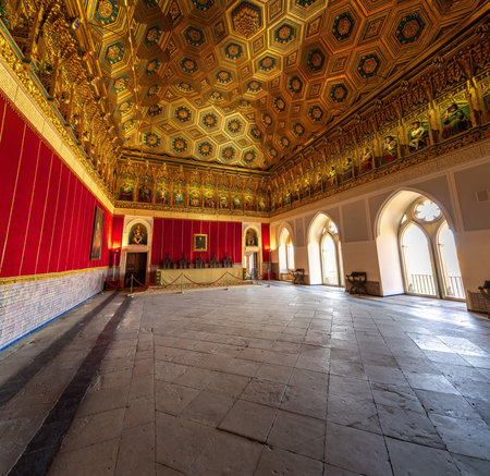 Segovia, Spain - Mar 14, 2019: Hall of the Kings at Alcazar of Segovia Interior - Segovia, Spainのeditorial素材