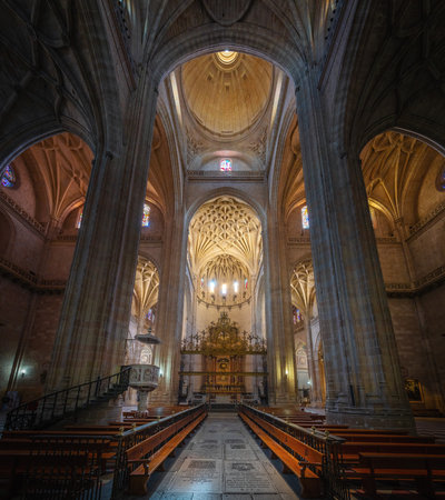 Segovia, Spain - Mar 14, 2019: Segovia Cathedral Interior - Segovia, Spainのeditorial素材