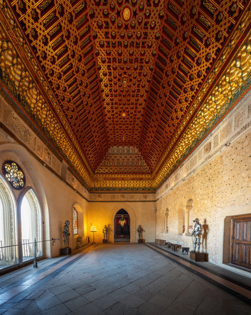 Segovia, Spain - Mar 14, 2019: Hall of the Galley at Alcazar of Segovia Interior - Segovia, Spainのeditorial素材