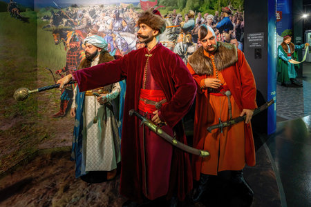 Kyiv, Ukraine - Aug 10, 2019: Battle of Konotop against Moscow Army (1659) and Hetman Ivan Vyhovsky...