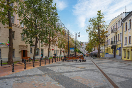 Minsk, Belarus - Aug 01, 2019: Komsomolskaya Street - Minsk, Belarusのeditorial素材