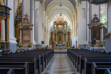 Kaunas, Lithuania - Jul 26, 2019: Church of St. George the Martyr Interior - Kaunas, Lithuaniaのeditorial素材