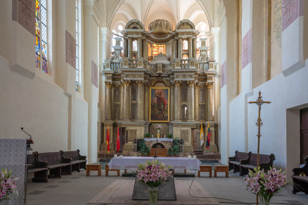 Kaunas, Lithuania - Jul 26, 2019: Church of St. George the Martyr Interior - Kaunas, Lithuaniaのeditorial素材