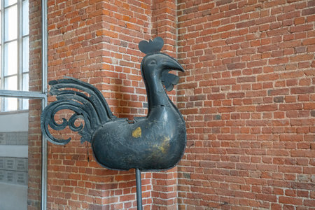 Riga, Latvia - Jul 13, 2019: Sixth Rooster Weathervane of St. Peters Church Tower at St. Peters Church Interior - Riga, Latviaのeditorial素材