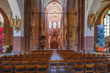 Riga, Latvia - Jul 13, 2019: St. Peters Church Interior - Riga, Latviaのeditorial素材