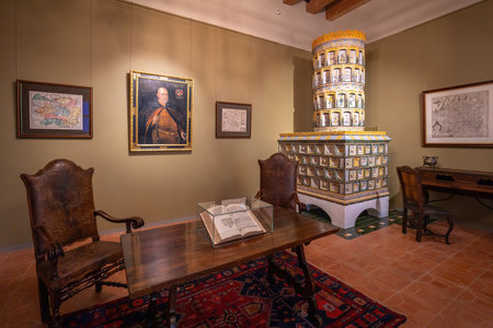Vilnius, Lithuania - Jul 25, 2019: Renaissance Chancellery at Palace of the Grand Dukes of Lithuania Interior - Vilnius, Lithuaniaのeditorial素材