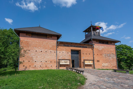 Trakai, Lithuania - Jul 24, 2019: Trakai Peninsula Castle - Trakai History Museum - Trakai, Lithuaniaのeditorial素材