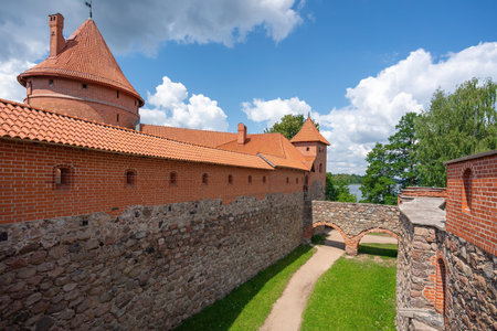 Trakai, Lithuania - Jul 24, 2019: Trakai Island Castle - Trakai, Lithuaniaのeditorial素材