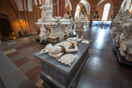 Roskilde, Denmark - Jun 25, 2019: Duke Christopher Monument at Roskilde Cathedral Interior - Roskilde, Denmarkのeditorial素材