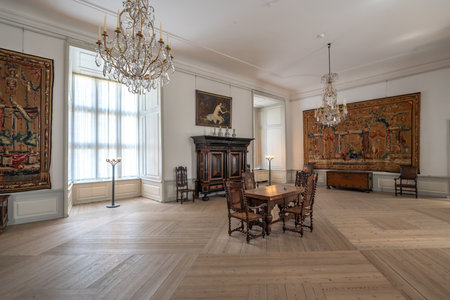 Elsinore, Denmark - Jun 27, 2019: Frederik V Chambers at Kronborg Castle - Helsingor, Denmarkのeditorial素材