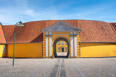 Roskilde, Denmark - Jun 25, 2019: Royal Mansion Gate - Roskilde, Denmarkのeditorial素材