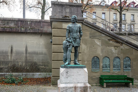 Bern, Switzerland - Nov 25, 2019: Zahringer Memorial - Bern, Switzerlandのeditorial素材